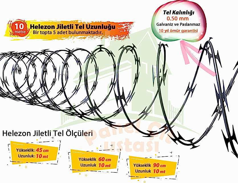 Helezon Jiletli Tel Özellikleri